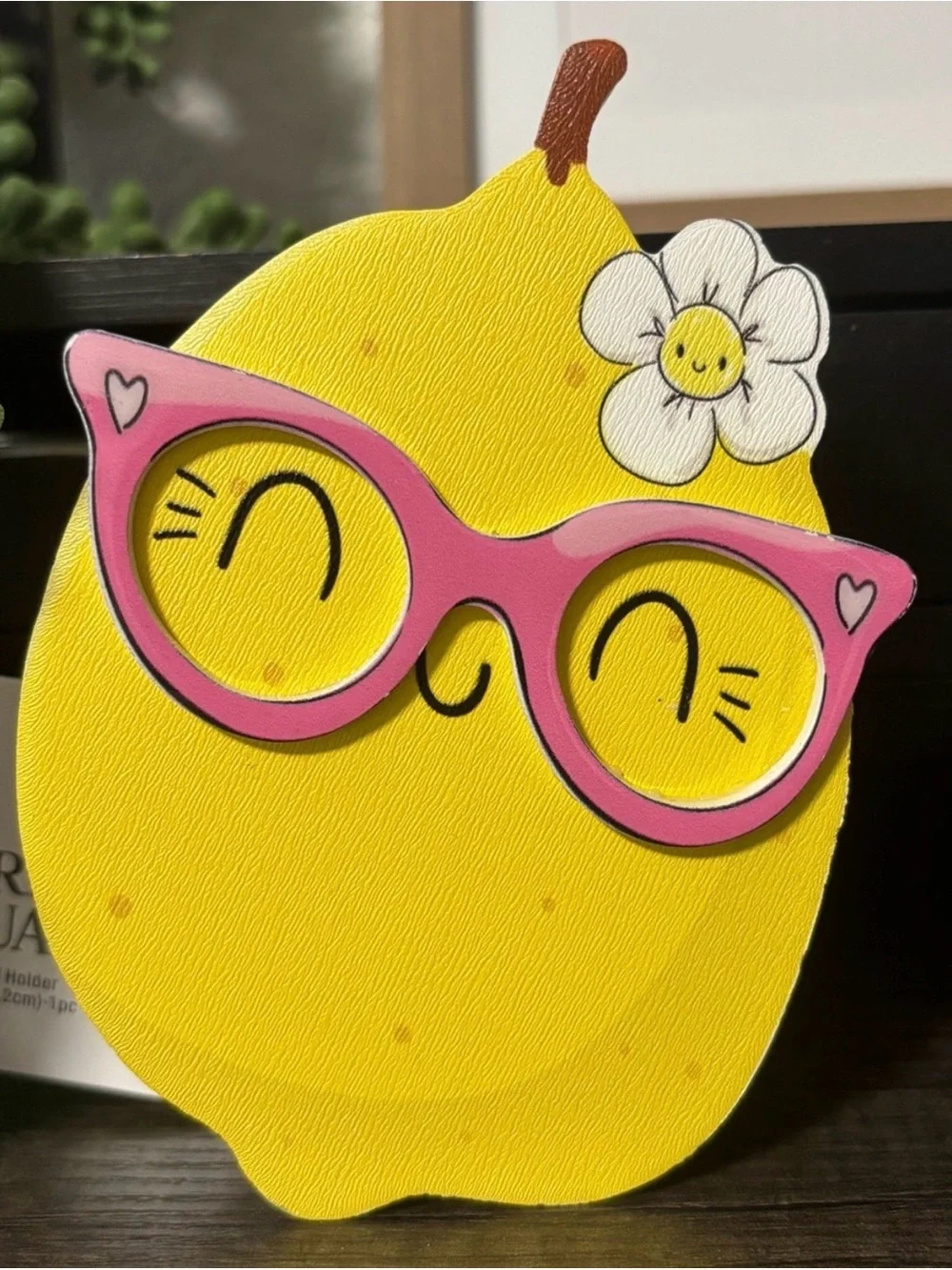 Decor Set Lemon Succulent Photo/Note Holder & Lemonhead